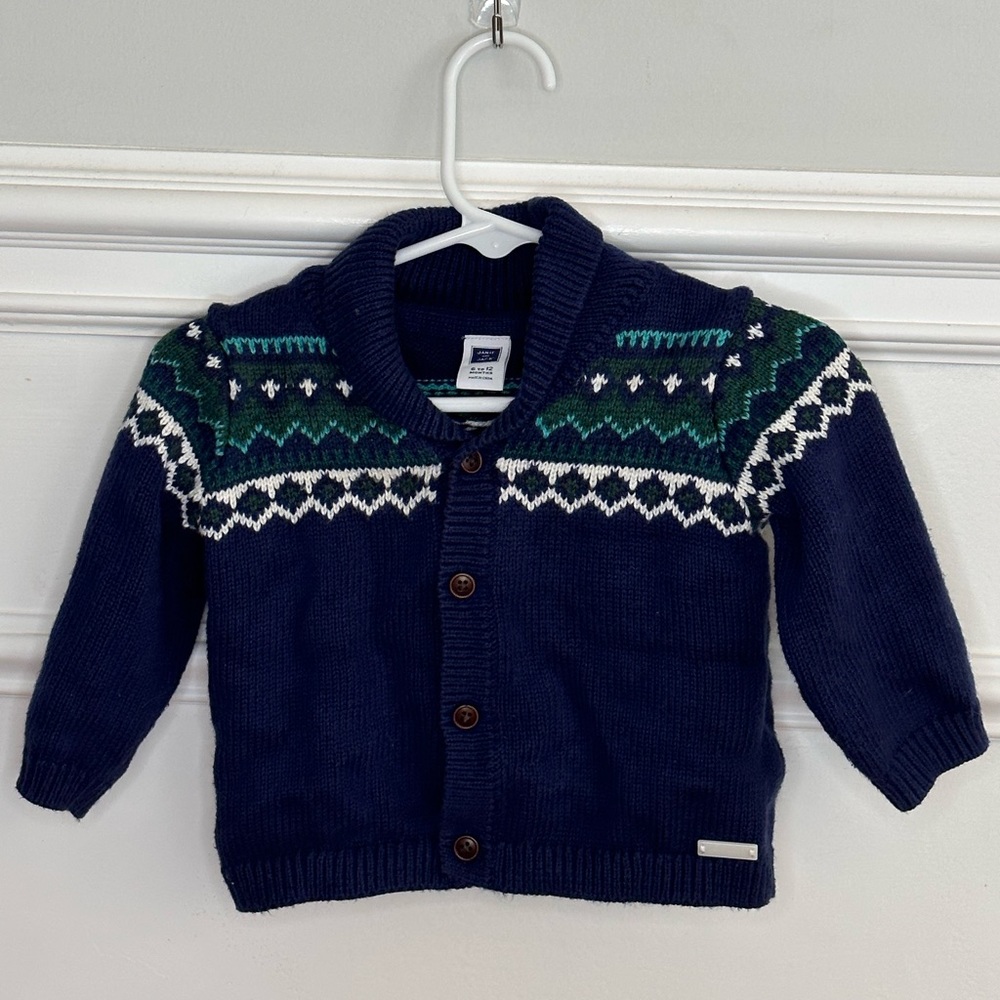 Janie and Jack Boy Cardigan 6-12 months